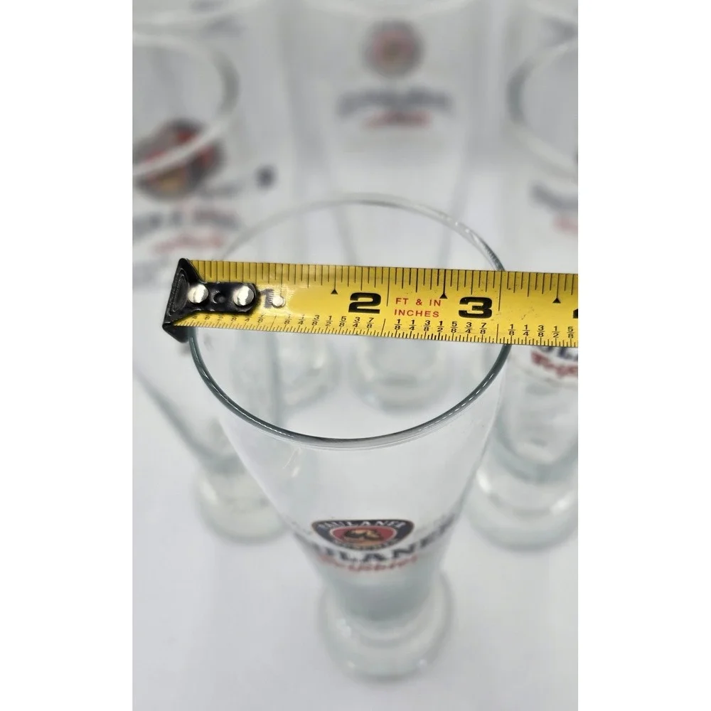 Authentic Paulaner Munchen Weissbier Beer Glasses 0.5L Made in Germany Set of 6